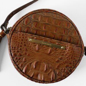 Brahmin Belle Crossbody Round Toasted Almond with Dustbag Very Good Condition